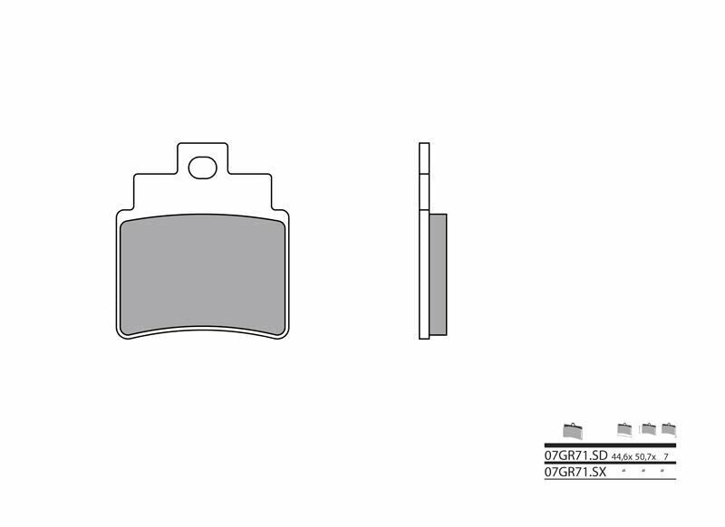 BREMBO Off-Road Sintered Metal Brake pads - 07GR71SX