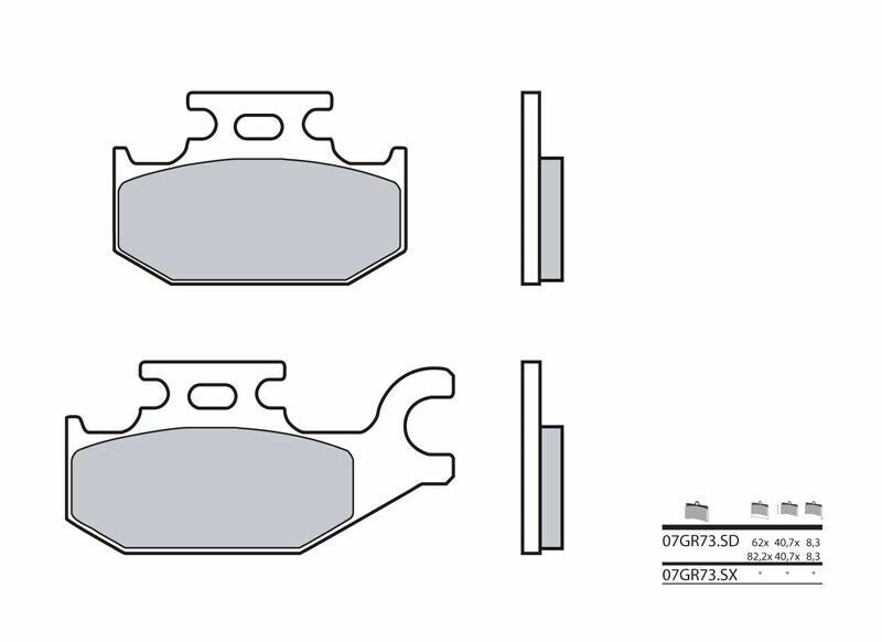 BREMBO Off-Road Sintered Metal Brake pads - 07GR73SD