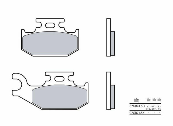 BREMBO Off-Road Sintermetall-Bremsbeläge - 07GR74SD