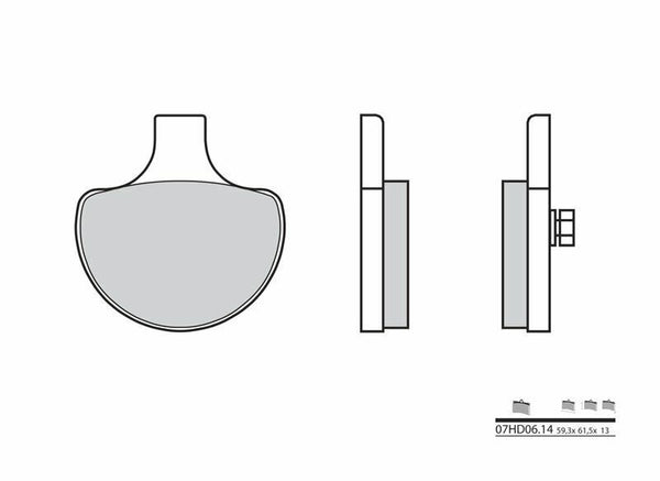 BREMBO Street Carbon Ceramic Brake pads - 07HD0614