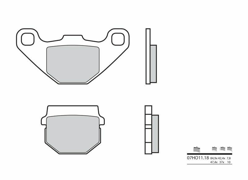 BREMBO Street Carbon Ceramic Brake pads - 07HO1118