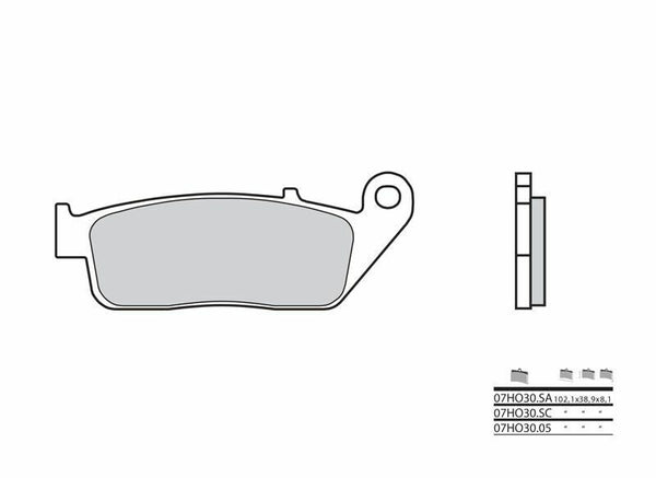 BREMBO Street Sintermetall-Bremsbeläge - 07HO30SA