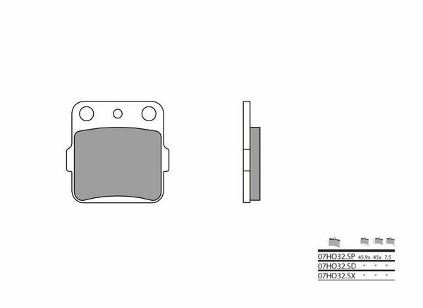 BREMBO Off-Road Sintered Metal Brake pads - 07HO32SX