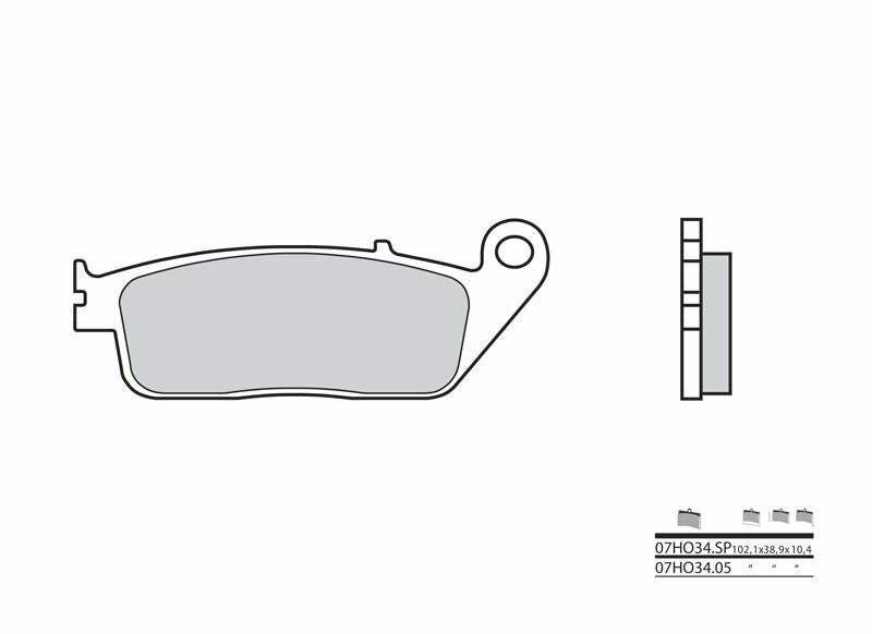 BREMBO Street Carbon Ceramic Brake pads - 07HO3405