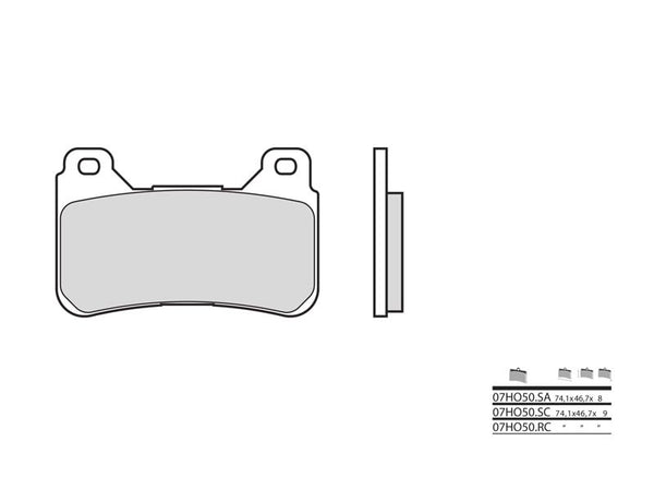 BREMBO Street Sintermetall-Bremsbeläge - 07HO50LA