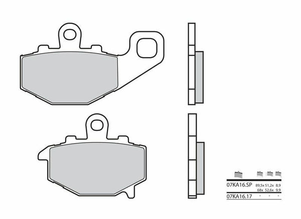 BREMBO Street Sintermetall-Bremsbeläge - 07KA16SP
