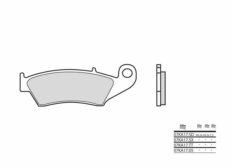 BREMBO Street Carbon Ceramic Brake pads - 07KA1705