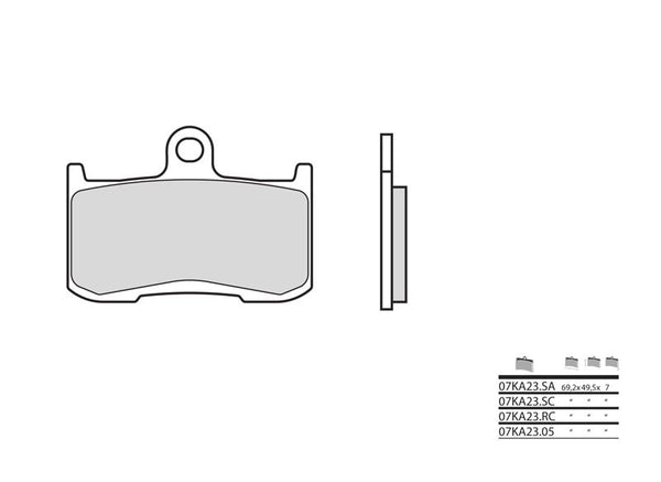BREMBO Street Sintermetall-Bremsbeläge - 07KA23LA