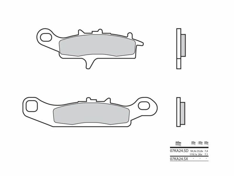 BREMBO Off-Road Sintered Metal Brake pads - 07KA24SX