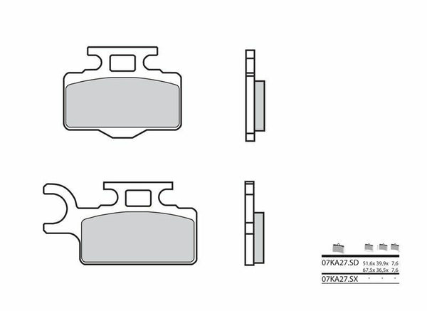 BREMBO Off-Road Sintered Metal Brake pads - 07KA27SD