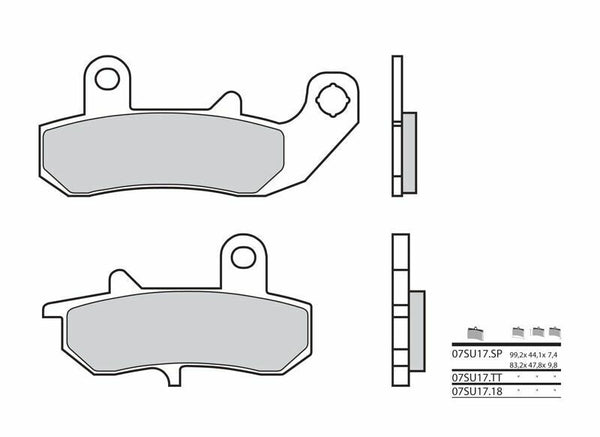BREMBO Street Sintered Metal Brake pads - 07SU17SP