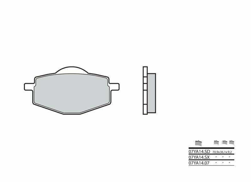 BREMBO Street Carbon Ceramic Brake pads - 07YA1407