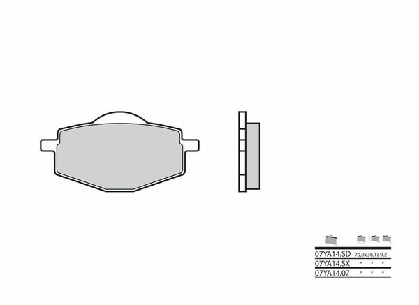 BREMBO Off-Road Sintermetall Bremsbeläge - 07YA14SX