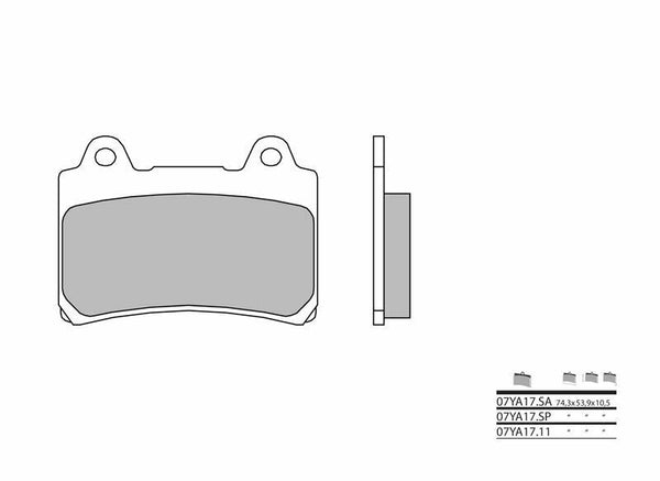 BREMBO Street Carbon Ceramic Brake pads - 07YA1711
