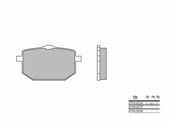 BREMBO Street Carbon Ceramic Brake pads - 07YA1809