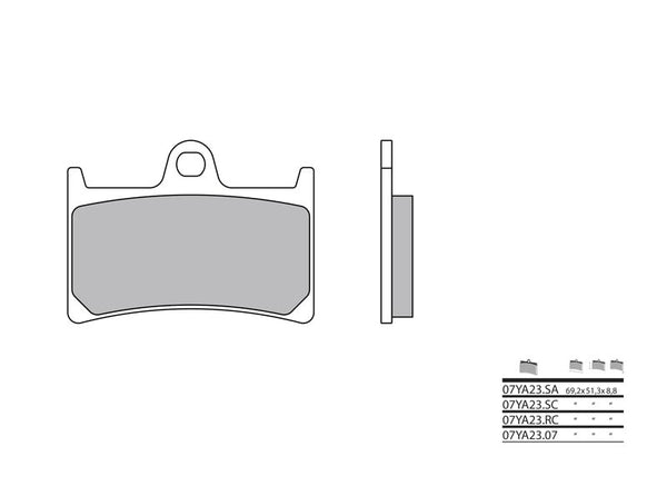 BREMBO Street Sintermetall-Bremsbeläge - 07YA23LA
