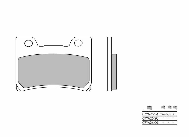 BREMBO Street Carbon Ceramic Brake pads - 07YA2609