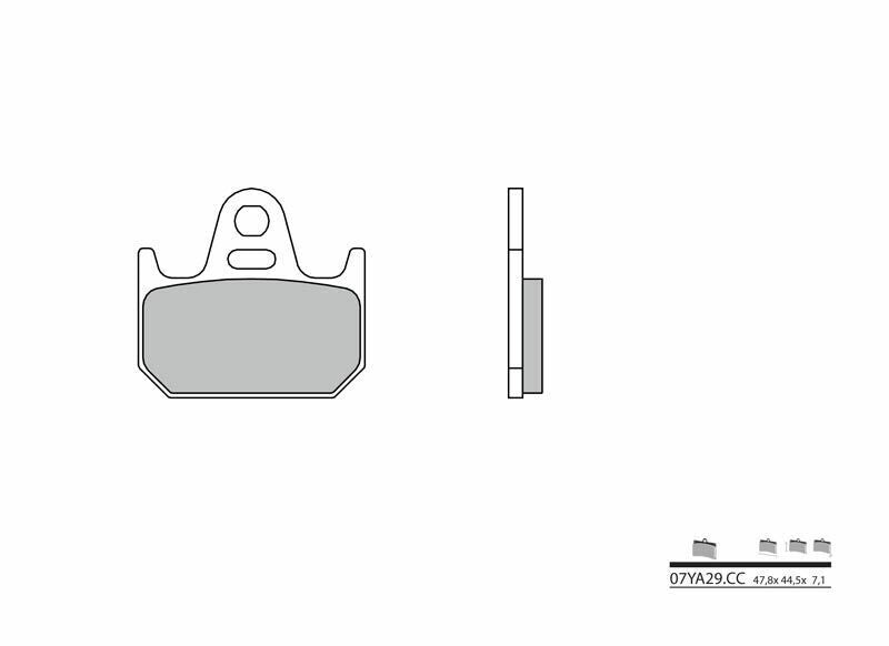 BREMBO Street Carbon Ceramic Brake pads - 07YA29CC