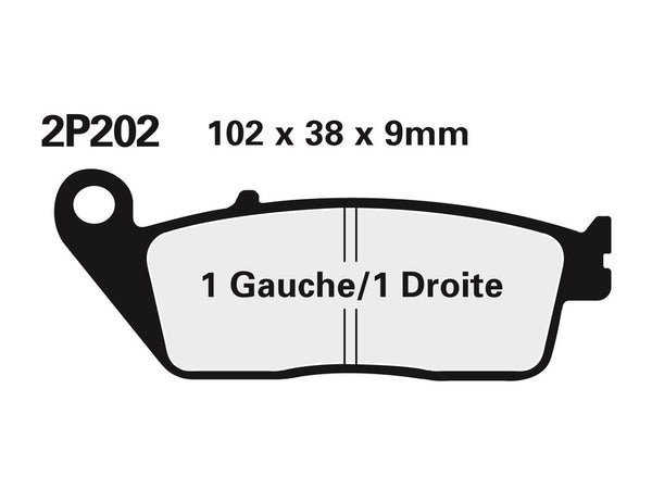NISSIN Street /Off-Road Sintered Metal Brake pads - 2P-202ST