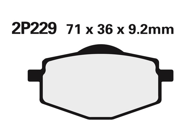 NISSIN Street Semi-Metallic Brake pads - 2P-229NS
