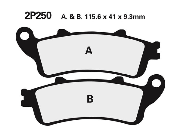NISSIN Street /Off-Road Sintered Metal Brake pads - 2P-250ST-R1