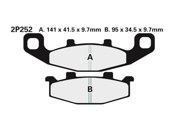 NISSIN Street Semi-Metallic Brake pads - 2P-252NS