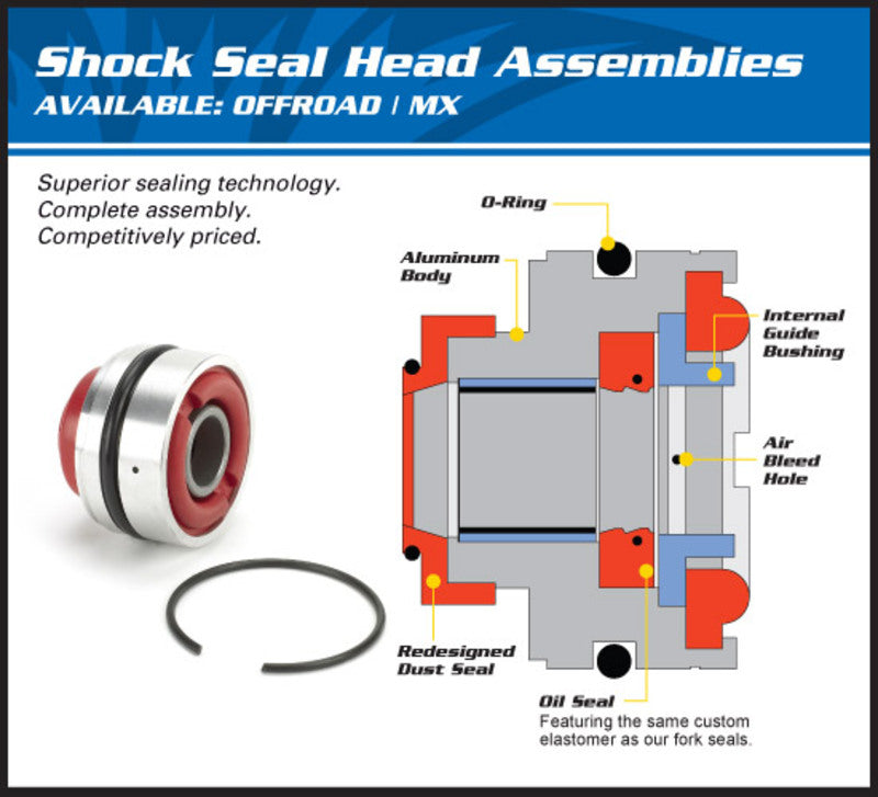 ALL BALLS Shock Absorber Rod Seal Suzuki RM125/250/Honda CR250R