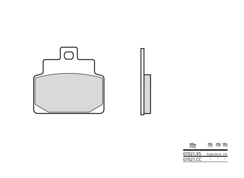 BREMBO Scooter Carbon Ceramic Brake pads - 07021CC