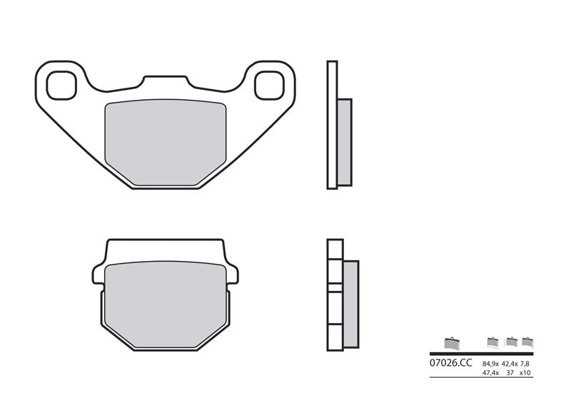 BREMBO Scooter Carbon Ceramic Brake pads - 07026CC