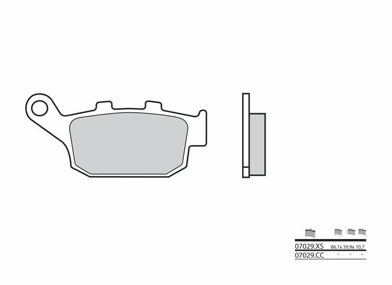 BREMBO Scooter Carbon Ceramic Brake pads - 07029CC