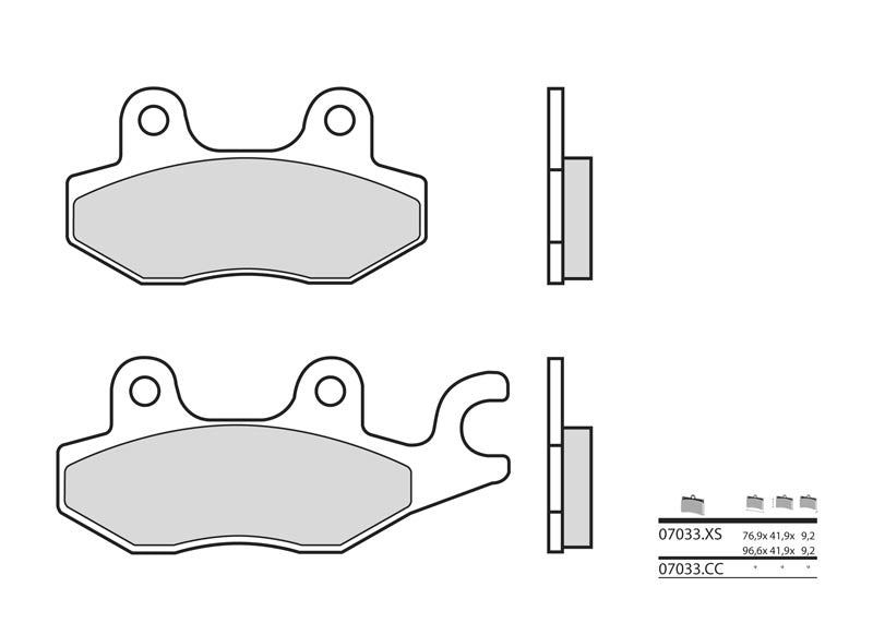 BREMBO Scooter Carbon Ceramic Brake pads - 07033CC