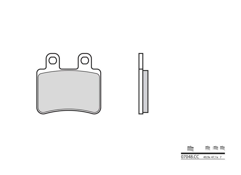 BREMBO Scooter Carbon Ceramic Brake pads - 07048CC