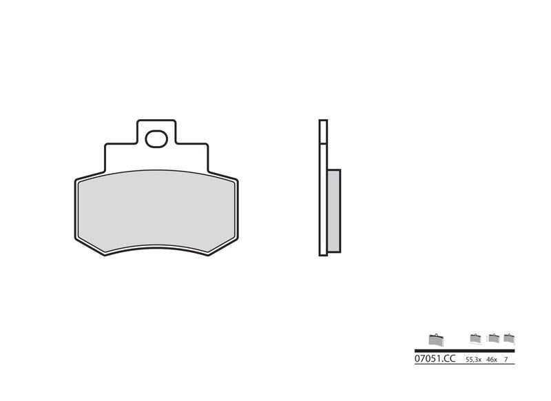 BREMBO Scooter Carbon Ceramic Brake pads - 07051CC