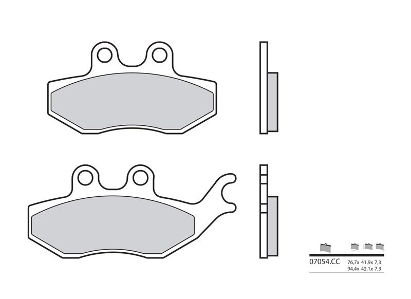 BREMBO Scooter Carbon Ceramic Brake pads - 07054CC