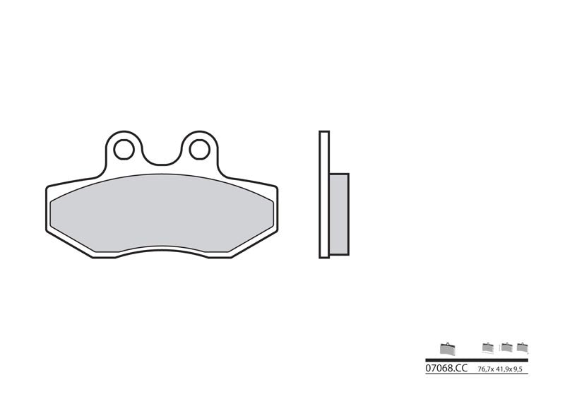 BREMBO Scooter Carbon Ceramic Brake pads - 07068CC