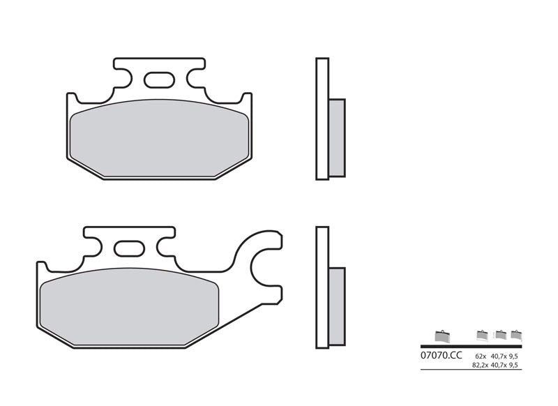 BREMBO Scooter Carbon Ceramic Brake pads - 07070CC