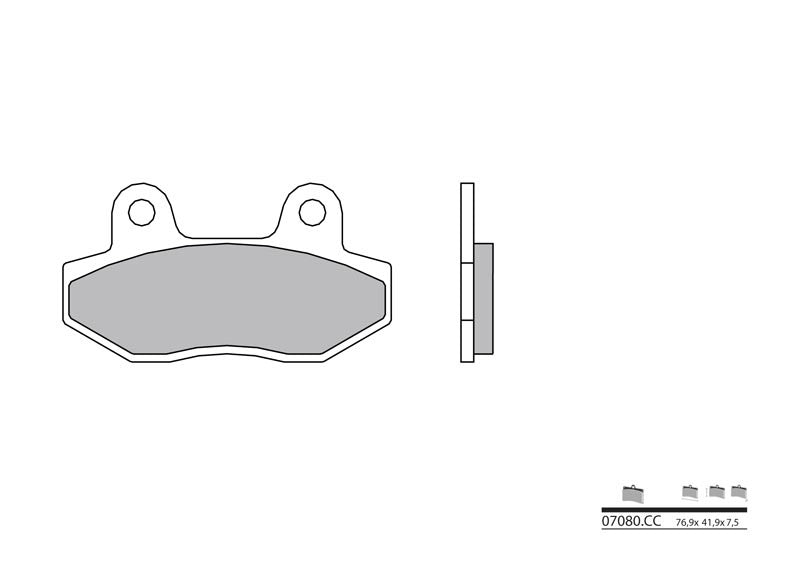 BREMBO Scooter Carbon Ceramic Brake pads - 07080CC