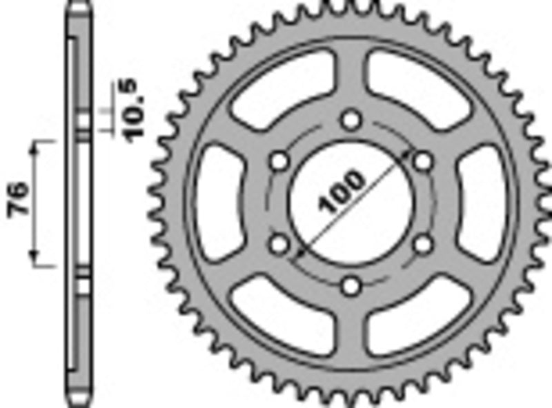 PBR Steel Standard Rear Sprocket - 530