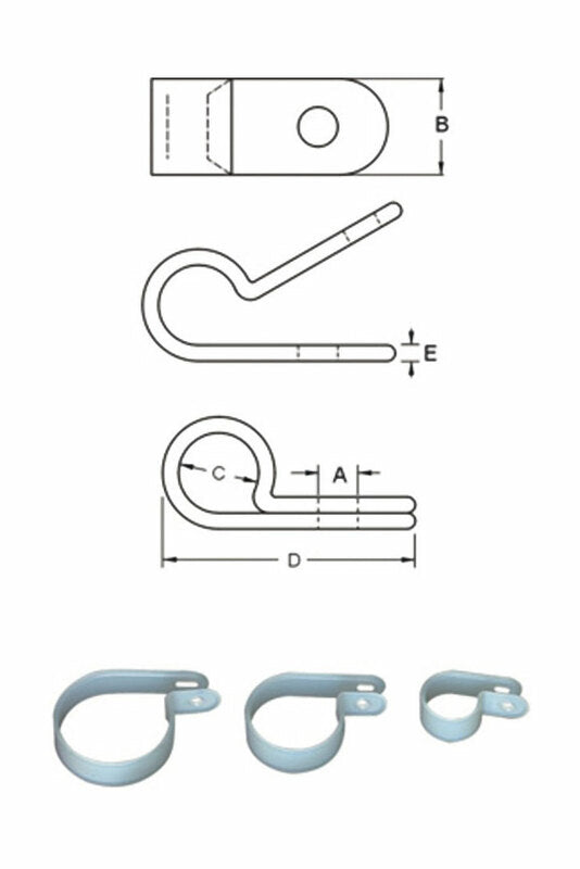 BIHR Cable Clamp White Plastic Ø8mm 10 pieces