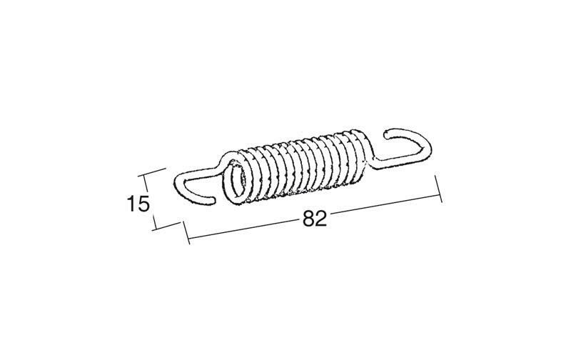BUZZETTI Set of 5 springs 82x15mm for central stand