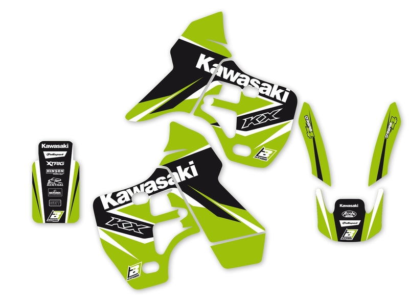 BLACKBIRD Dream Graphic 4 Graphic Kit Kawasaki KX500