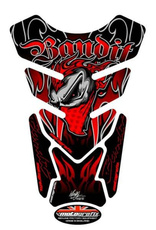 MOTOGRAFIX Tank Pad Street Style 4pcs Red Suzuki Bandit