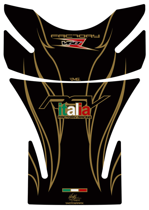 MOTOGRAFIX Tank Pad 2pcs Black/or Aprilia