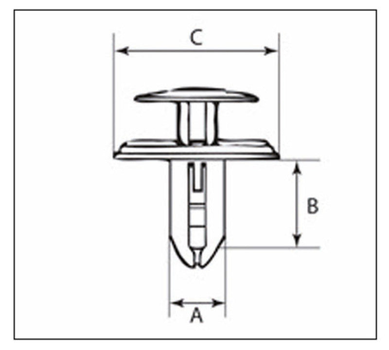 BOLT M7 Nylon Rivet 10 pieces