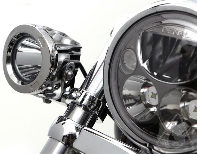 DENALI Forks Tubes Light Mount Ø39-49mm Chrome