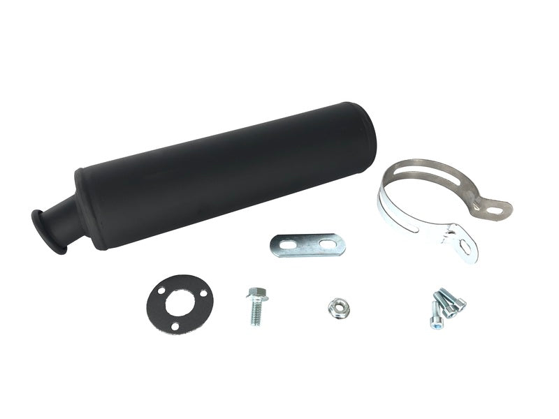 TECNIUM Muffler Steel Black Derbi/Gilera/Aprilia