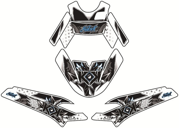 KUTVEK Demon Grafik-Kit Blau MBK Stunt/Yamaha Slider
