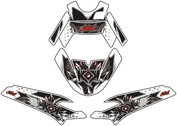 KUTVEK Demon Grafikkit Rot MBK Nitro/Yamaha Aerox