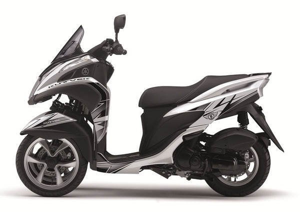 KUTVEK Velocity-Grafikkit Weiß/Schwarz Yamaha Tricity 125