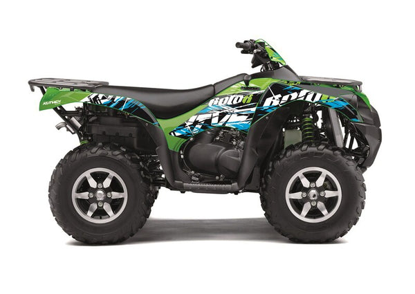 KUTVEK Rotor Graphic Kit Green Kawasaki KVF750